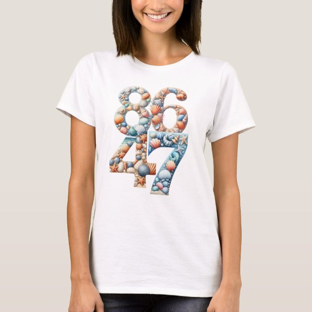 SEASHELL SOMMER 8647 ANTI TRUMP NUMBERS T SHIRT (Framsida)