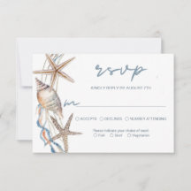 Seashell Starfish Beach Wedding Meal Choal
