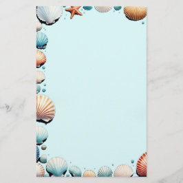 Seashell Symphony Stationery Brevpapper