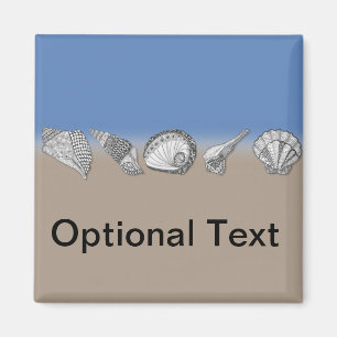 Seashell Teckning Art Magnet