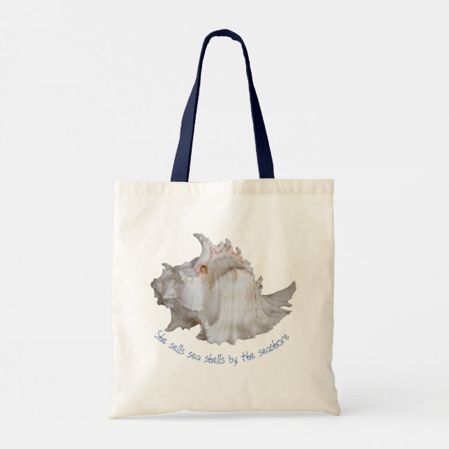 Seashell Tote Bag Tygkasse (Baksida)