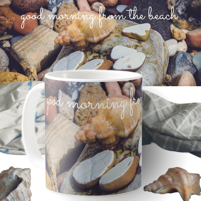 Seashell vid Seashore Kaffemugg (Skapare uppladdad)
