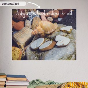 Seashell vid Seashore Poster
