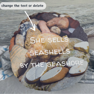 Seashell vid Seashore Rund Kudde