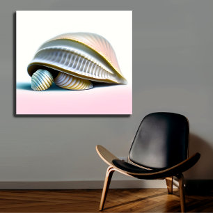 Seashell Wall Art Seashell Decor Canvastryck