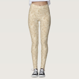 Seasheller i sandbaljväxter leggings