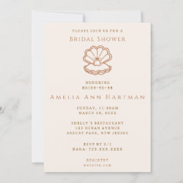 Seashells and Wedding Bells Bridal Invitation Inbjudningar