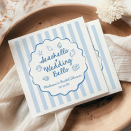 Seashells and Wedding Bells Coastal Bridal Shower Pappersservett
