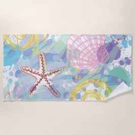 Seashells av Seashore Beach Towel