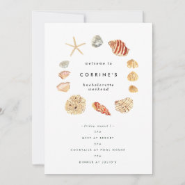 Seashells Bachelorette Party Itinerary Extra Day Inbjudningar