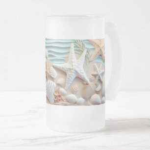 Seashells Beach 3D Mugg - Sip the Ocean Breeze