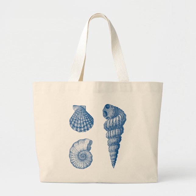 Seashells Beach Bag Jumbo Tygkasse (Framsidan)