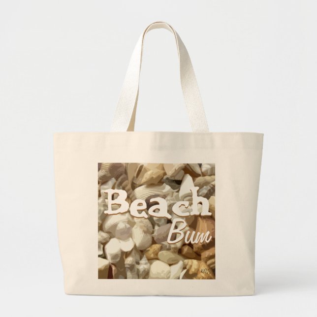 Seashells Beach Bag Jumbo Tygkasse (Framsidan)
