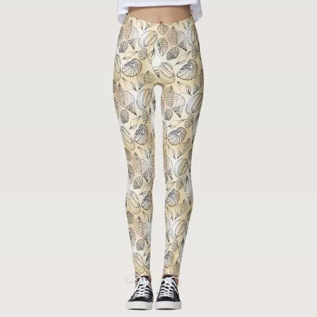 Seashells Beach House Nautical Leggings (Framsida)