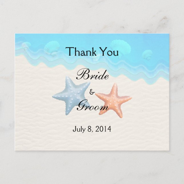 Seashells Beach Tack Vykort (Framsida)