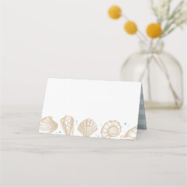 Seashells Beach Wedding Nautical Escort Placeringskort