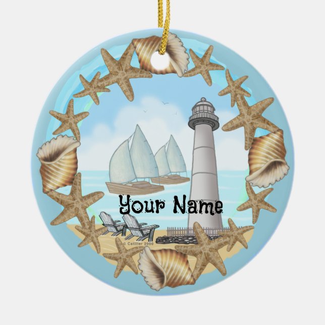 seashells Biloxi Lighthouse Ornament (Framsidan)