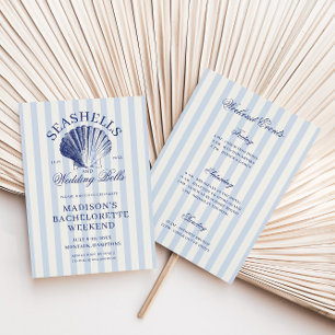 Seashells & Bröllop Klockor Bachelorette Helg Inbjudningar