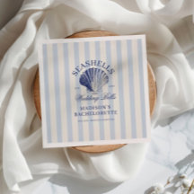 Seashells & Bröllop Klockor Stripe Bachelorette