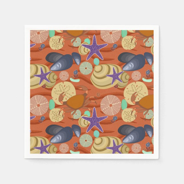 Seashells by Red Shore Pappersservett (Framsidan)