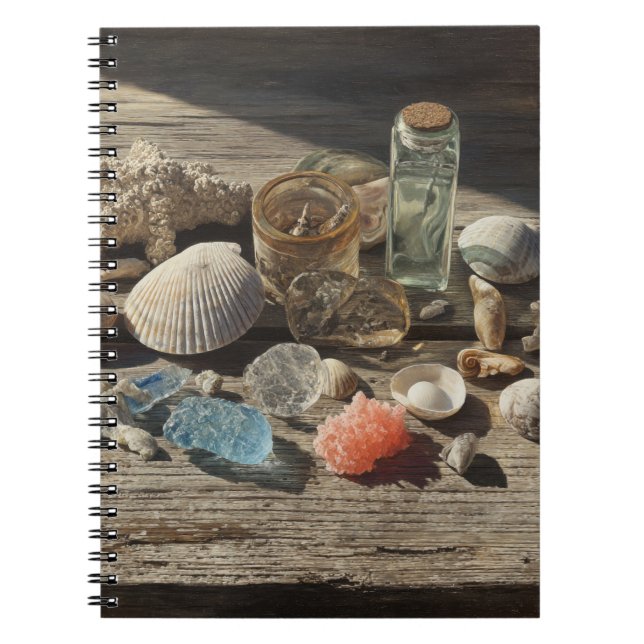 Seashells Coral Coastal Collection-anteckningsbok Anteckningsbok (Framsidan)