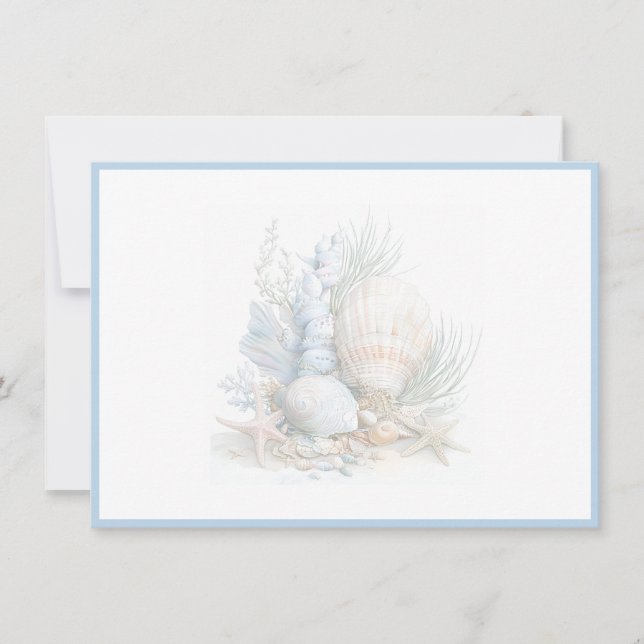 Seashells Flat Note Card Anteckningskort (Framsida)