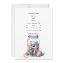 Seashells Glass Burk Centerstycke Beach Wedding