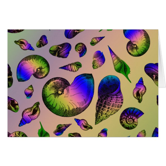 Seashells Hälsningskort (Framsidan Horizontal)