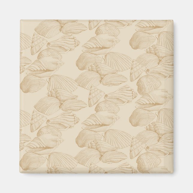 Seashells i Beige Magnet (Framsidan)