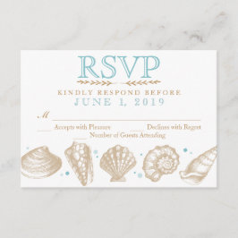 Seashells Nautical Beach Wedding Tan/Aqua OSA Tan/