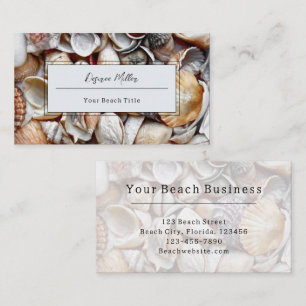 Seashells Ocean Beach Bevackra Visitkort