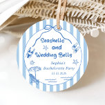 Seashells och Bröllop Klockor Bachelorette Party Gåvor Etiketter<br><div class="desc">Seashells och Bröllop Klockor Bachelorette Party-favorittaggar</div>