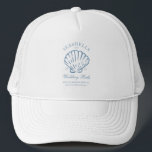 Seashells och Bröllop Klockor Bachelorette Party Keps<br><div class="desc">Ovanför din strandbas,  titta med vår Seashells & Bröllop Klockor Bachelorette Truckerkeps! Den här perfekten för sol-fyllt äventyr,  båtdagar eller poolside-lounging har en brinnande kustdesign med säsongsgrafik och lekfull typsnitt.</div>