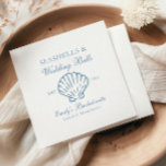 Seashells och Bröllop Klockor Bachelorette Party Pappersservett<br><div class="desc">Gör varje sipp och tjallare mer speciell med vår Anpassningsbar Bachelorette Party Napkins, designad för ditt "Seashells & Bröllop Klockor", helg! Dessa högkvalitativa pappra blöjor är anpassade med namn, data, hashtags eller tomma fraser i möhippan. Vare sig du är värd för en hummerbake i Maine eller sipprar margaritas i Nyckel...</div>