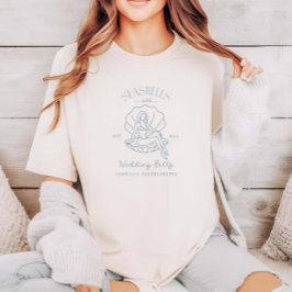 Seashells och Bröllop Klockor-kusten Bachelorette T Shirt