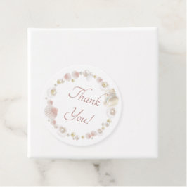 Seashells och Pearls Quinceanera Party-förmån Gåvor Etiketter