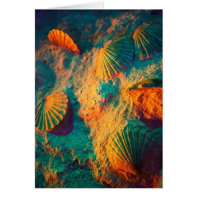 Seashells och Sand Hälsningskort (Framsidan)