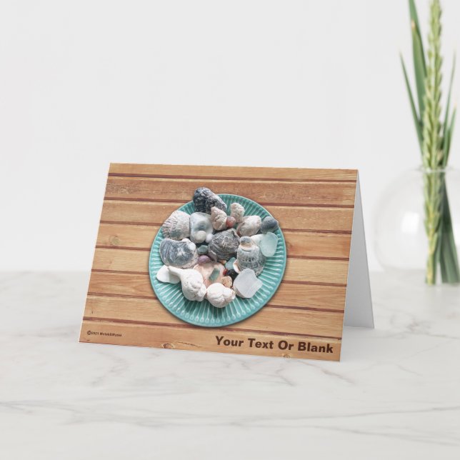 Seashells och Sea Glass Kort (Framsida)