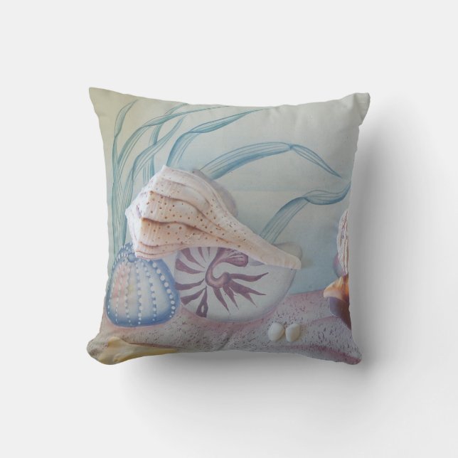 Seashells på dekorativ kudde (Framsida)
