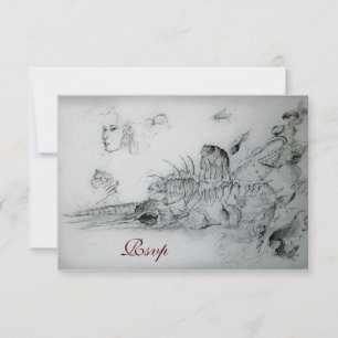 SEASHELLS PARTY, Osa Monogram Silver Kort