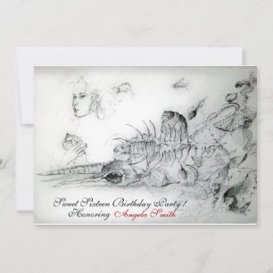 SEASHELLS PARTY,Ruby Monogram White Inbjudningar