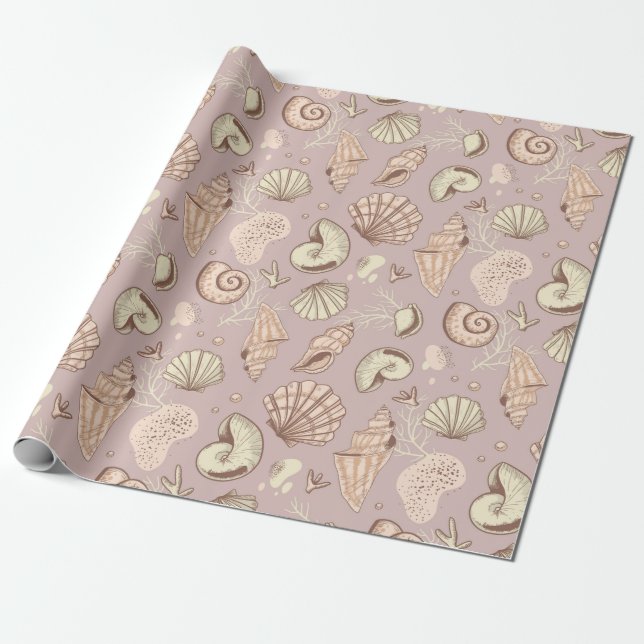 Seashells Presentpapper (Utrullad)