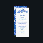 Seashells Ram Beach Wedand ANPASSNINGSBAR Party Meny<br><div class="desc">Perfekt sött menykort för en roligt bröllop! Hand skapade konst åt dig! Perfekt för en bröllop, möhippa i havet, bachelorettfest, förlovningsfest eller födelsedag. FULLT ANPASSADE! Klicka på "Anpassa" ovan om du vill redigera texten. Klicka på "Redigera med verktyg" om du vill justera typsnitt, färg och placeringar och ta bort baksidans...</div>