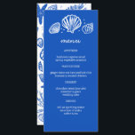 Seashells Ram Beach Wedand ANPASSNINGSBAR Party Meny<br><div class="desc">Perfekt sött menykort för en roligt bröllop! Hand skapade konst åt dig! Perfekt för en bröllop, möhippa i havet, bachelorettfest, förlovningsfest eller födelsedag. FULLT ANPASSADE! Klicka på "Anpassa" ovan om du vill redigera texten. Klicka på "Redigera med verktyg" om du vill justera typsnitt, färg och placeringar och ta bort baksidans...</div>