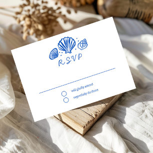 Seashells Ram Beach WedBlue ANPASSNINGSBAR OSA Kort