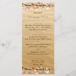 Seashells Sand Starfish Driftwood Tropical Meny