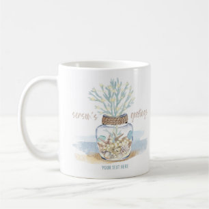 Seashells & Sea Glass Coral Kustjul Kaffemugg