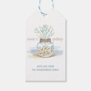 Seashells & Sea Glass Kustjul i koraller Presentetikett