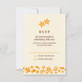 Seashells & Starfish Heart Summer Beach OSA Kort