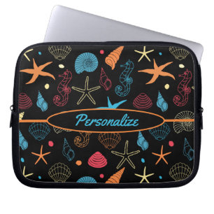 Seashells Starfish Seahorse Ocean Beach Laptop Fodral
